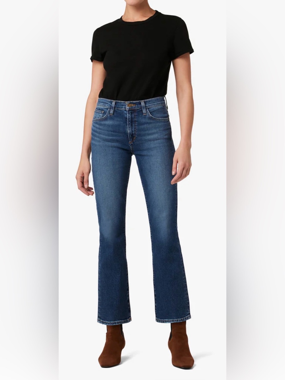 Joes Jeans The Callie High-Rise Cropped Blue Bootcut Jeans Size 26
